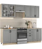 ELIZABETH 240 KITCHEN SET BODY: SONOMA OAK, FRONT: GRAY order